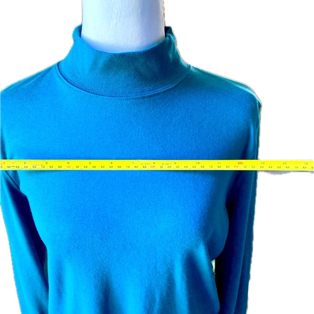 🦋 Women’s Turquoise Mockneck by hasting & smith - Picture 11 of 12